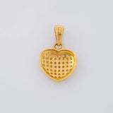 Dije Corazón Tupido 1.4g / 3/4 in Oro Amarillo 18K