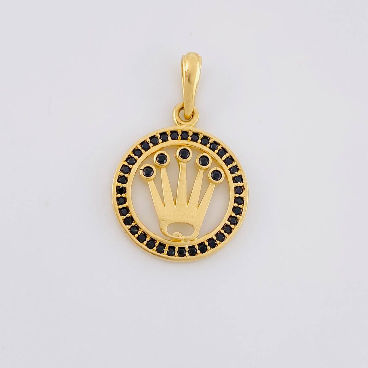 Dije Circulo Corona 2g / 1 in Oro Amarillo 18K