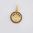 Dije Circulo Corona 2g / 1 in Oro Amarillo 18K