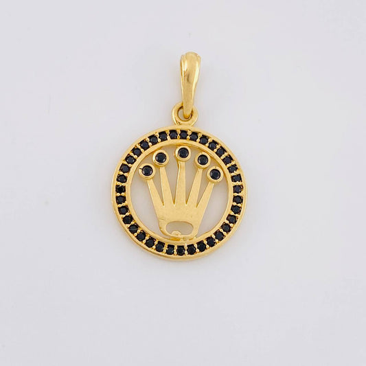 Dije Circulo Corona 2g / 1 in Oro Amarillo 18K