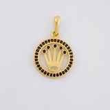 Dije Circulo Corona 2g / 1 in Oro Amarillo 18K