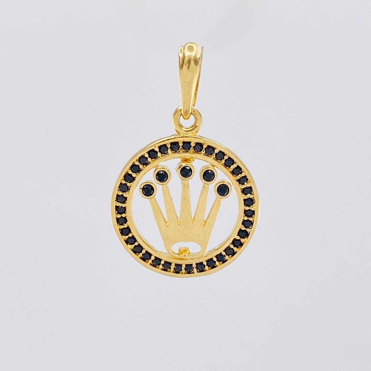 Dije Circulo Corona 2g / 1 in Oro Amarillo 18K