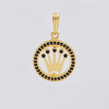 Dije Circulo Corona 2g / 1 in Oro Amarillo 18K