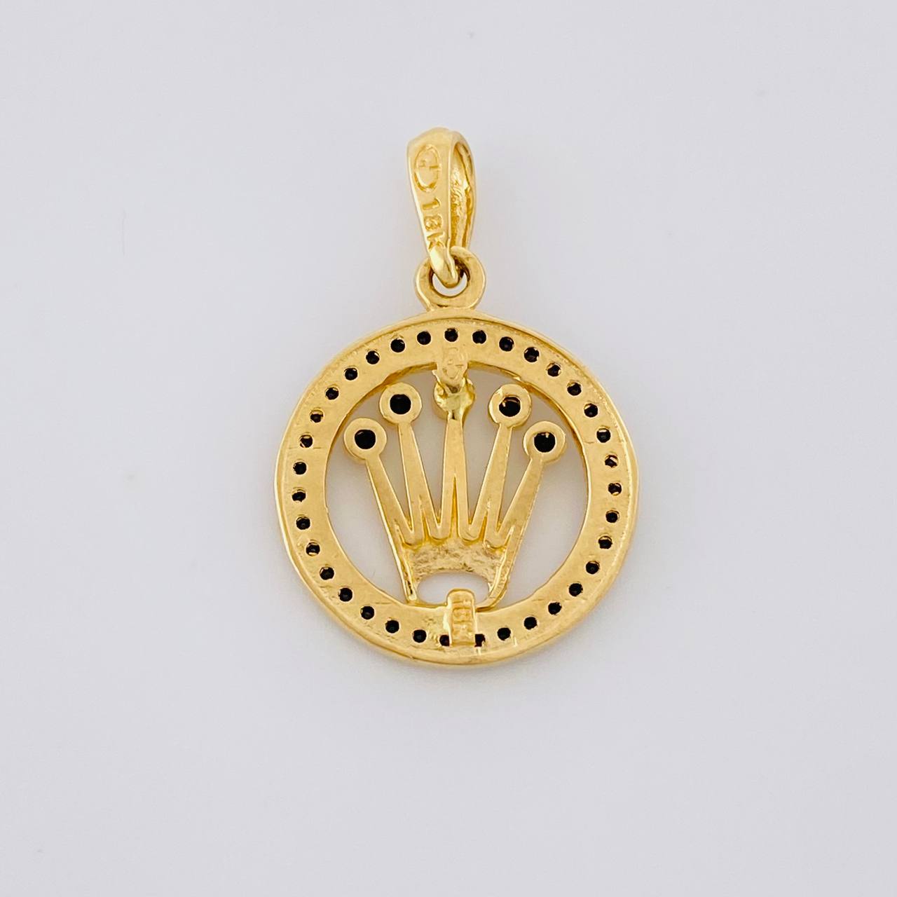 Dije Circulo Corona 2g / 1 in Oro Amarillo 18K