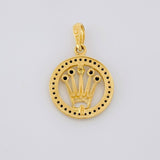 Dije Circulo Corona 2g / 1 in Oro Amarillo 18K