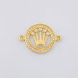 Herraje Circulo Corona 2.05g / 3/4 in Oro Amarillo 18K