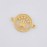 Herraje Circulo Corona 2.05g / 3/4 in Oro Amarillo 18K
