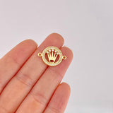 Herraje Circulo Corona 2.05g / 3/4 in Oro Amarillo 18K