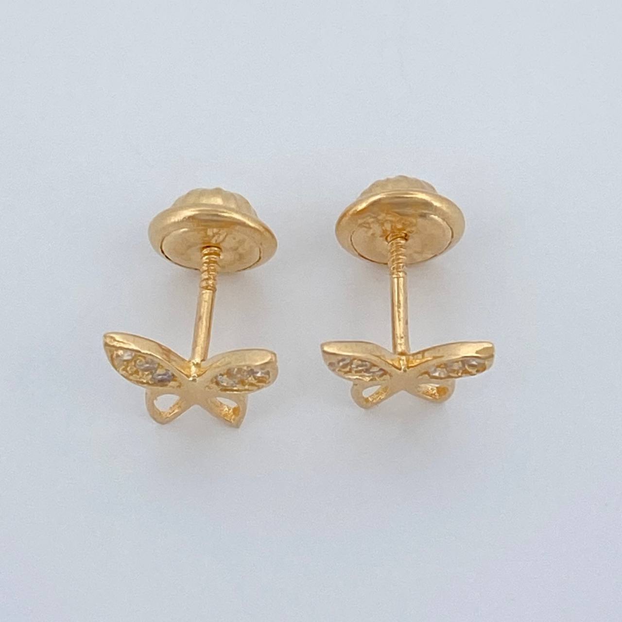Topos Silueta Mariposa 0.8gr / 6.42mm Oro Amarillo 18K %