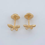Topos Silueta Mariposa 0.8gr / 6.42mm Oro Amarillo 18K %