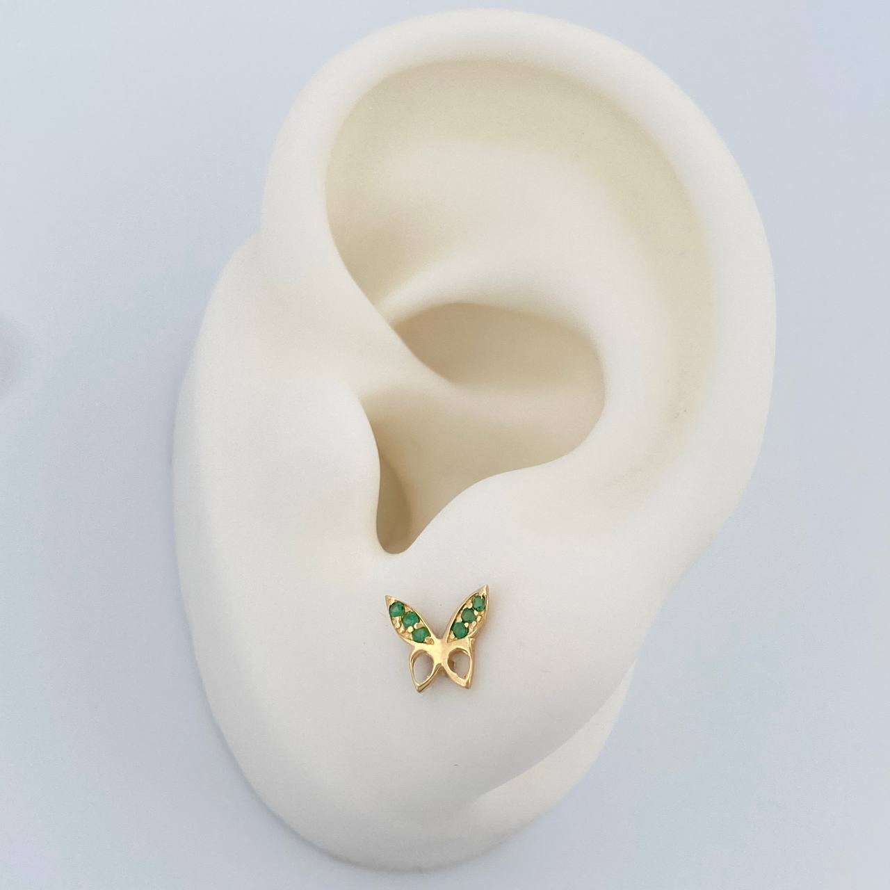 Topos Silueta Mariposa 0.7gr / 6.53mm Oro Amarillo 18K %