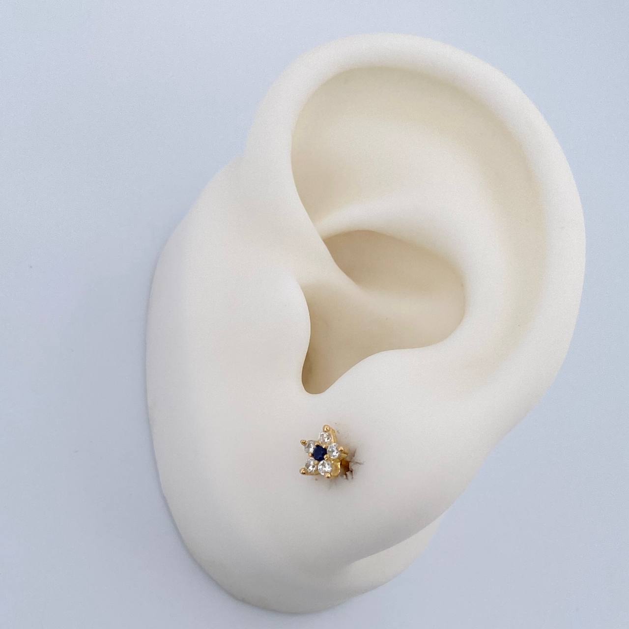 Topos Flor 0.85gr / 5.38mm Oro Amarillo 18K %