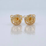 Topos Rostro Oso 0.9gr / 5.85mm Oro Amarillo 18K %