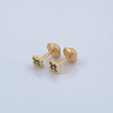 Topos Mini Trebol 0.65gr / 3.8mm Oro Amarillo 18K %