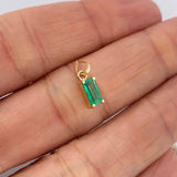 Dije Rectangular Esmeralda 48Pts 0.5gr / 1/2 in / Oro Amarillo 18K $