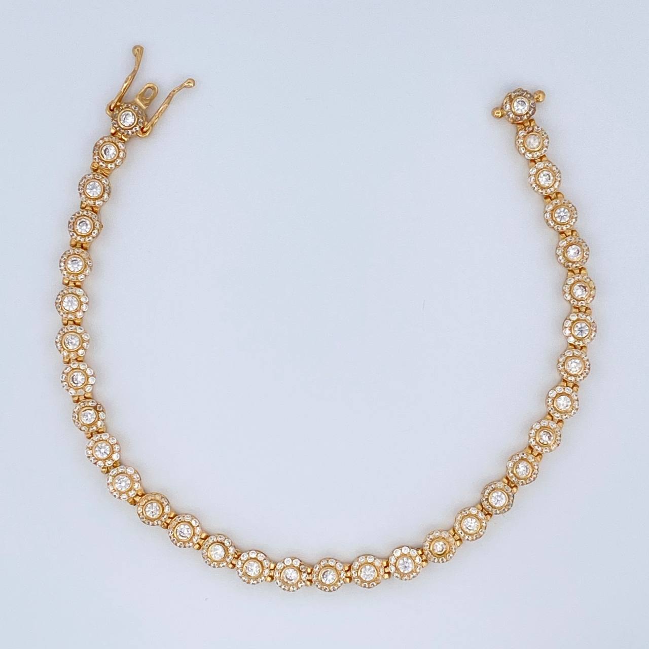 Pulso Tennis 8.6gr / 7 in / 4.01mm Oro Amarillo 18K &