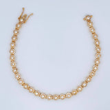 Pulso Tennis 8.6gr / 7 in / 4.01mm Oro Amarillo 18K &