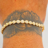 Pulso Tennis 8.6gr / 7 in / 4.01mm Oro Amarillo 18K &