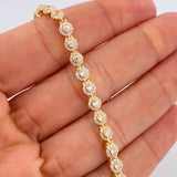 Pulso Tennis 8.6gr / 7 in / 4.01mm Oro Amarillo 18K &