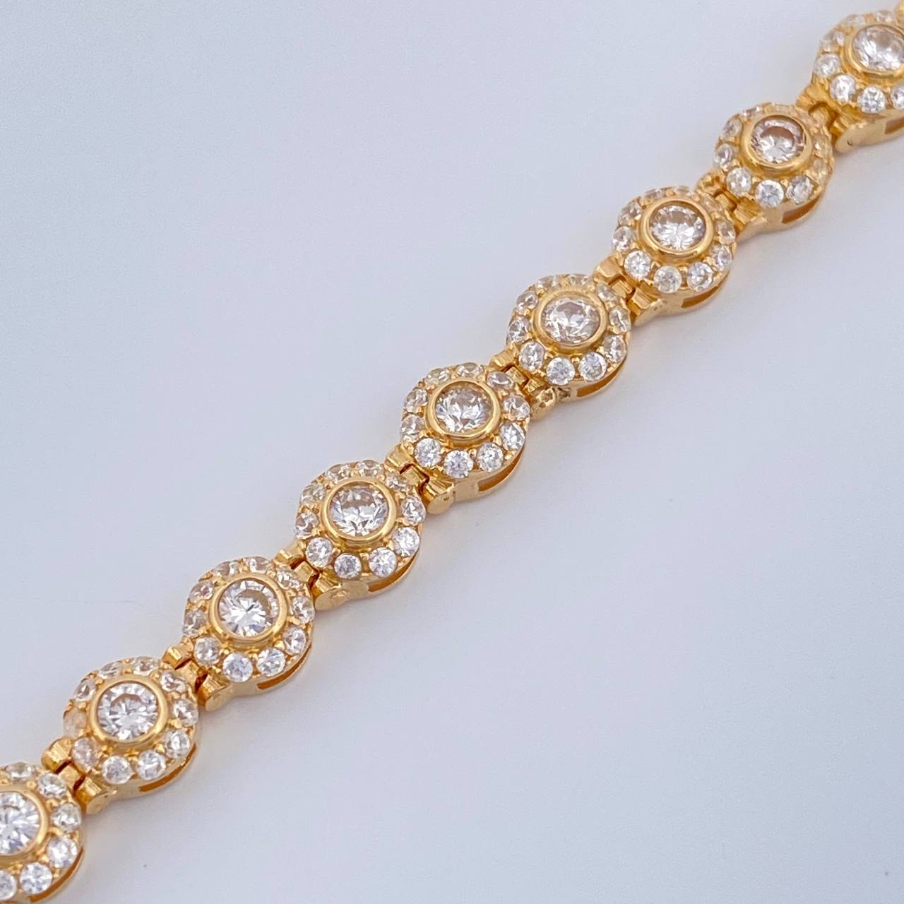 Pulso Tennis 8.6gr / 7 in / 4.01mm Oro Amarillo 18K &