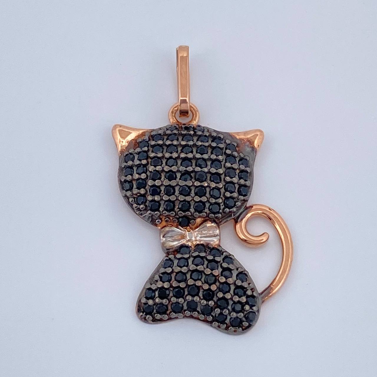 Dije Gato 2.15gr / 1 in / Tres Oros 18K &