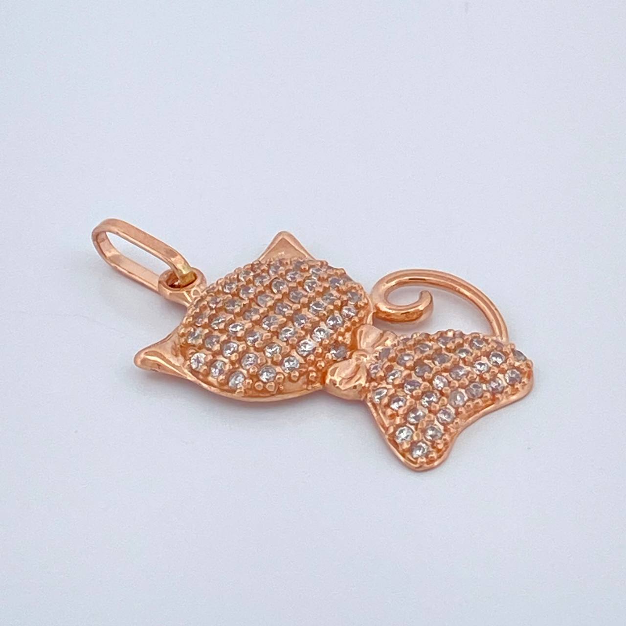 Dije Gato 2.3gr / 1 in / Oro Rosa 18K &