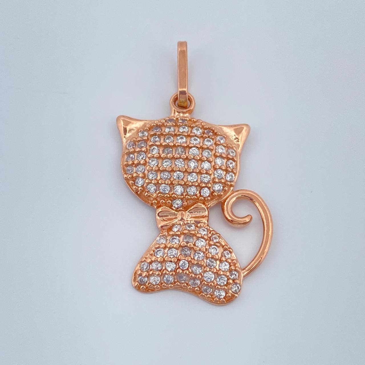 Dije Gato 2.3gr / 1 in / Oro Rosa 18K &