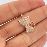 Dije Gato 2.3gr / 1 in / Oro Rosa 18K &