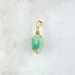 Dije Morralla Esmeralda Mediana Oro Amarillo 18K (Joya)