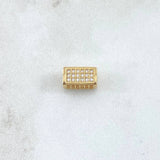Herraje Cilindro 1.65gr / 1cm / Circones Blancos Oro Amarillo 18K