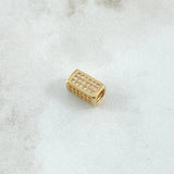 Herraje Cilindro 1.65gr / 1cm / Circones Blancos Oro Amarillo 18K