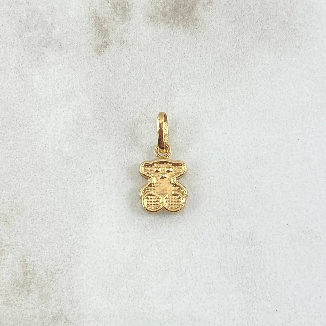 Dije Oso TS 0.45gr / 1.5cm / Texturizado Oro Amarillo 18K
