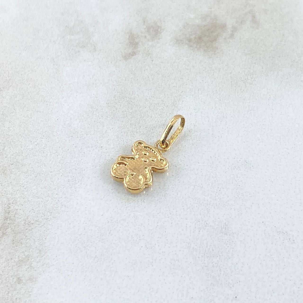 Dije Oso TS 0.45gr / 1.5cm / Texturizado Oro Amarillo 18K