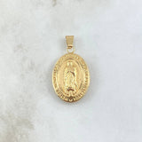 Dije Virgen Guadalupe 3.1gr / 3.5cm / Ovalo Oro Amarillo 18K