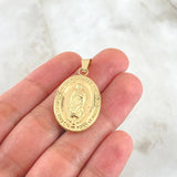 Dije Virgen Guadalupe 3.1gr / 3.5cm / Ovalo Oro Amarillo 18K