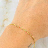 Figaro Bracelet 0.75gr / 7 1/2 in / 1.9mm Yellow Gold +1 18K *