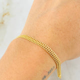 Pulso Sedusa 2.6gr / 7 1/4 in / 4.6mm Oro Amarillo +3 18K *