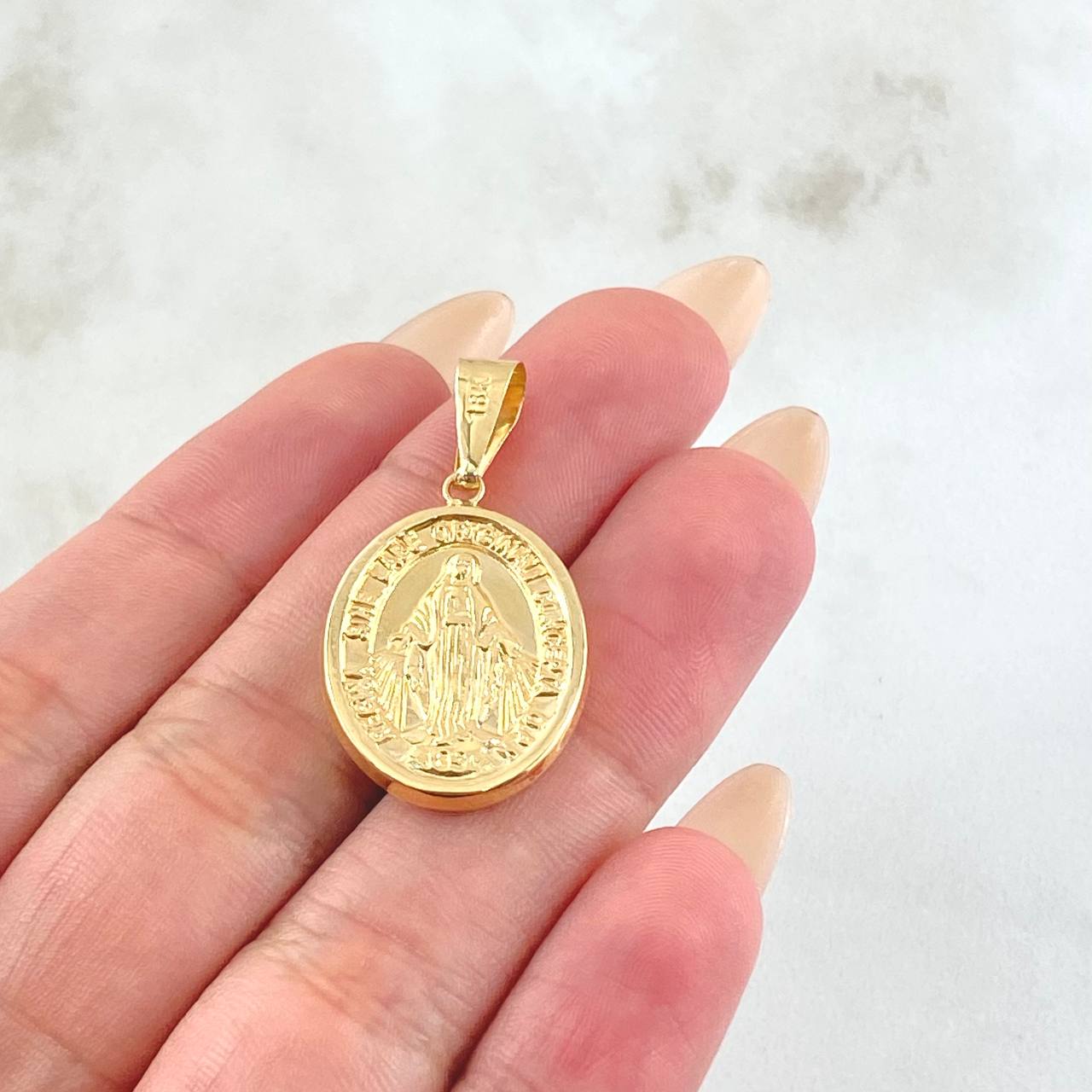 Dije Virgen Milagrosa 2.15gr / 1 1/2 in / Oro Amarillo 18K