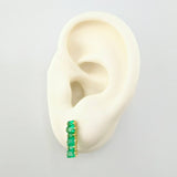 Topos Linea Cuadrada Esmeraldas 2 Qts 1.9gr / 1/2 in / Oro Amarillo 18K ©