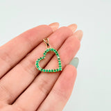 Dije Corazon Silueta Esmeraldas 56 pts 1.7gr / 1 in / Oro Amarillo 18K ©