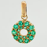 Dije Aro Tupido Esmeraldas 45pts 1.45gr / 3/4 in / Oro Amarillo 18K ©