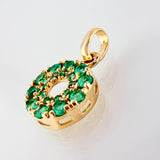 Dije Aro Tupido Esmeraldas 45pts 1.45gr / 3/4 in / Oro Amarillo 18K ©