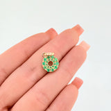 Dije Aro Tupido Esmeraldas 45pts 1.45gr / 3/4 in / Oro Amarillo 18K ©