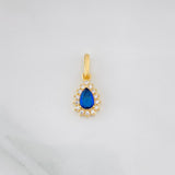 Dije Gota 1.15g / 3/4 in Dos Oros Amarillo Blanco 18K