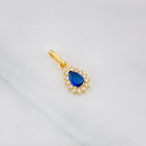 Dije Gota 1.15g / 3/4 in Dos Oros Amarillo Blanco 18K