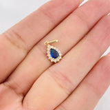 Dije Gota 1.15g / 3/4 in Dos Oros Amarillo Blanco 18K