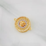 Herraje Medusa Tribal 3.55g / 3/4 in Dos Oros Amarillo Blanco 18K