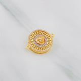 Herraje Medusa Tribal 3.55g / 3/4 in Dos Oros Amarillo Blanco 18K