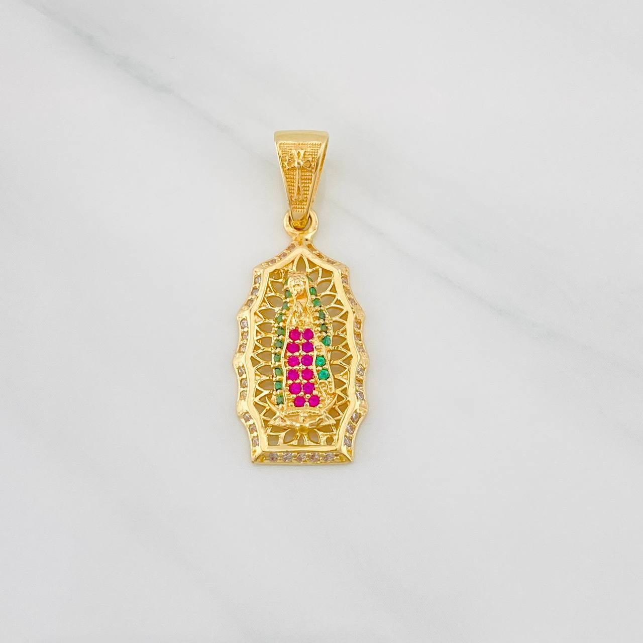 Pendant Virgin of Guadalupe 3.35g / 1 1/4 in Yellow 18K Gold