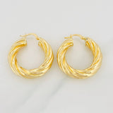 Candongas Mati 7.6g / 1 1/4 in Oro Amarillo 18K